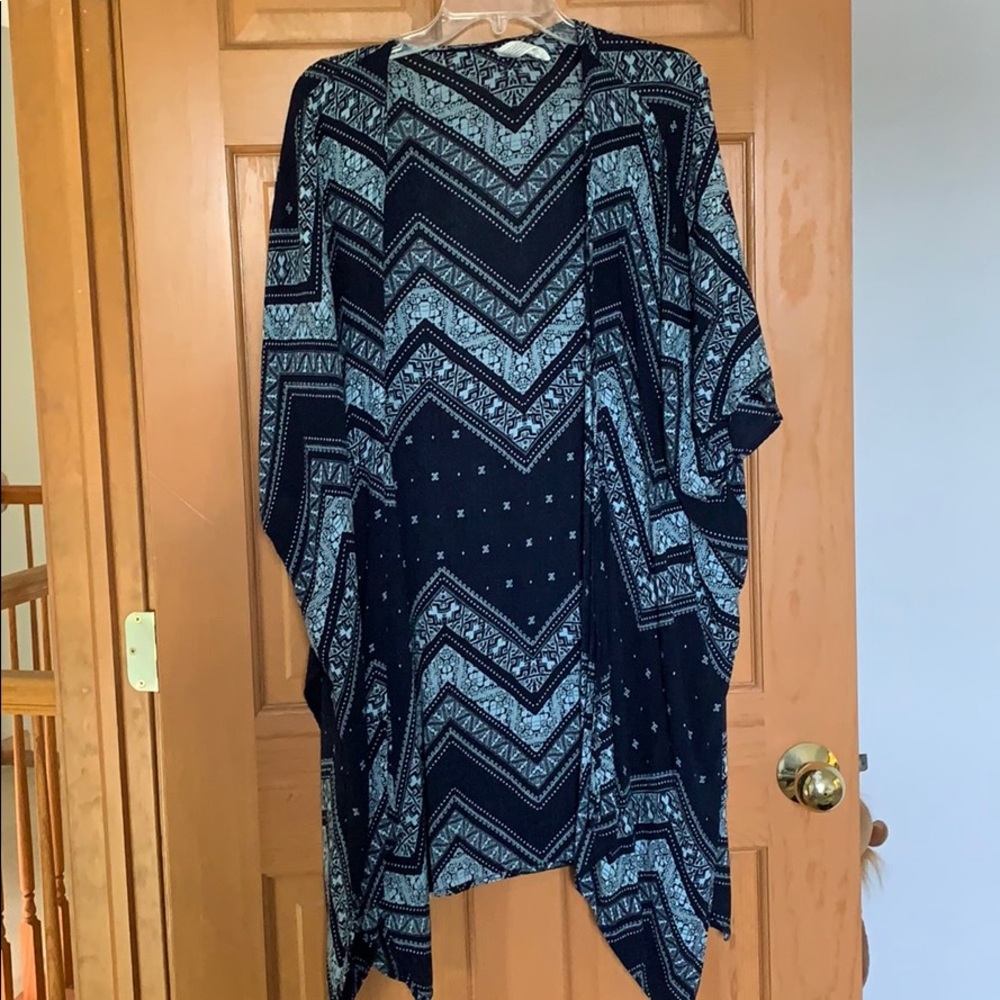 Blue long shawl